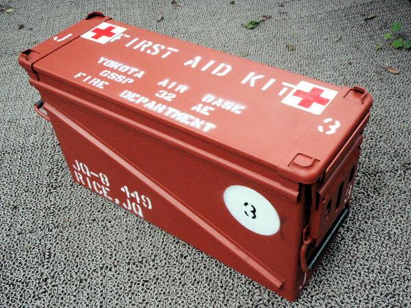 BOX US 救急箱 AMMO 弾薬箱 軍用実物 5.56MM 900CRTG ホワイト