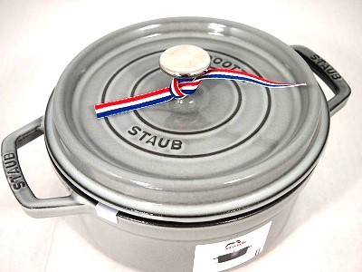 ♪▽未使用【Staub】ココット ラウンド 22ｃｍ　鍋