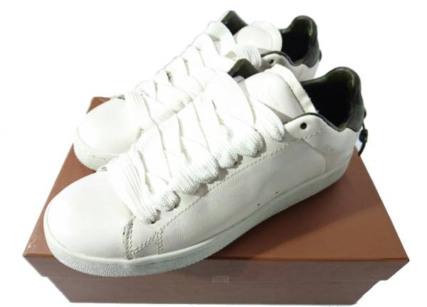 美品 COACH コーチ C101 レザースニーカー G1245 カモフラ柄 7D