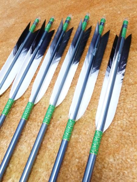 弓道　矢★未使用新品　七面鳥白羽根6本