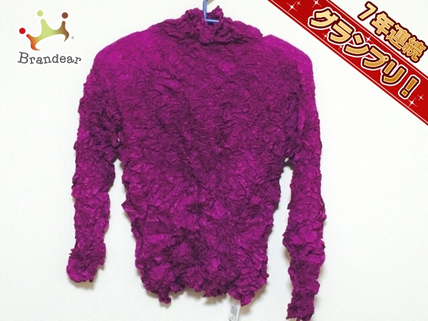 イッセイミヤケ 長袖カットソー M レディース 新品同様 パープル