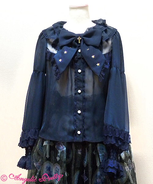 Angelic Pretty Milky Cross ブラウス 紺
