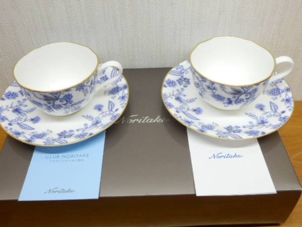 y471 ノリタケ ブルーソレンティーノ ティーコーヒー碗皿ペア