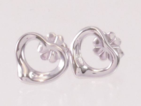 《卸特価》新同 ティファニー Tiffany SV オープンハート ピアス