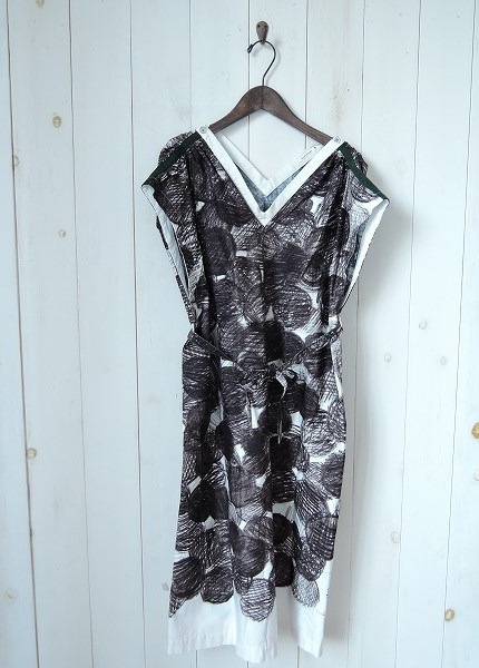 ミナペルホネン mina perhonen shadow snow *ワンピース36*0716