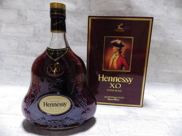 古酒 ヘネシー XO コニャック 金キャップ 1L 箱付 同梱不可 1円～ HENNESSY XO ヘネシー 金キャップ