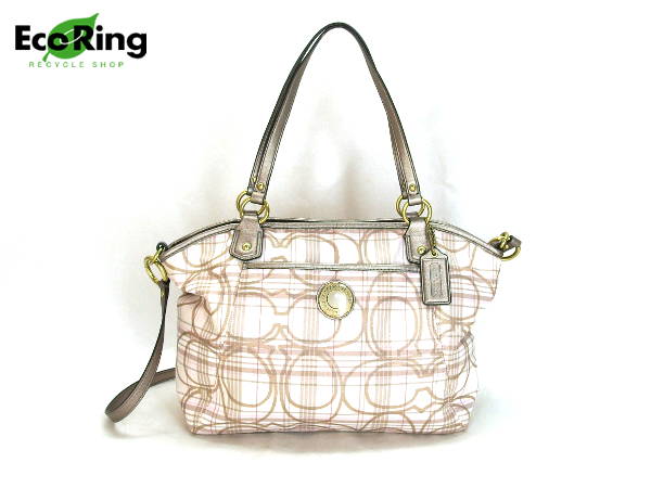 1円 コーチ F22181 シグネチャー 2WAY トートバッグ CG895