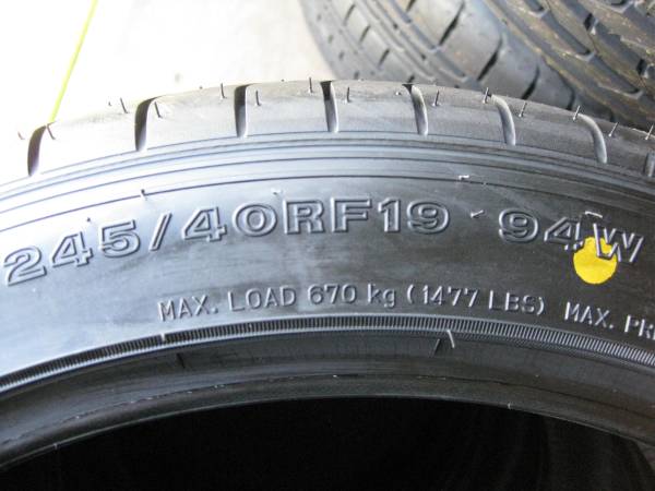 新車外しタイヤ ダンロップ SP SPORT MAX050 245/40-19 4本 タイヤ