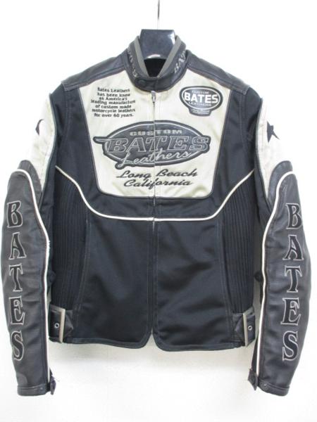 【BATES】 ベイツ 防風ライナー付 合皮×メッシュジャケット Ｍ