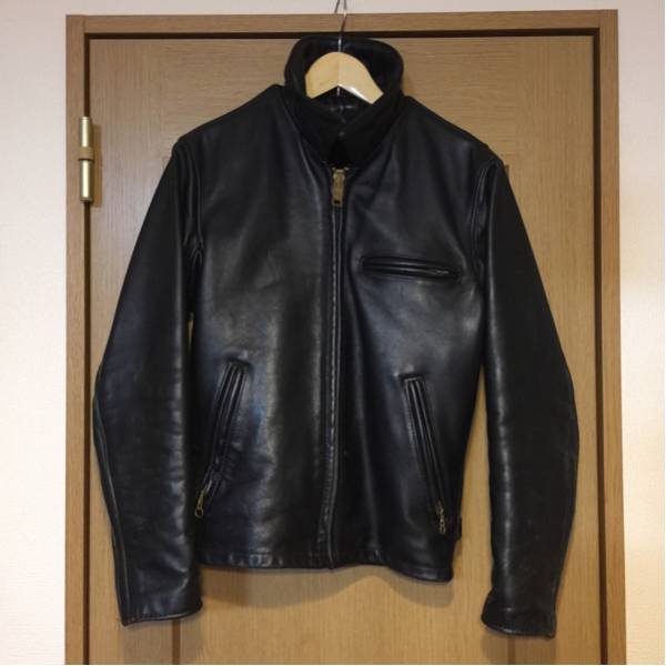 Schott、シングルライダースジャケット ブラック Schott シングルライダースジャケット シングルライダース schott」の