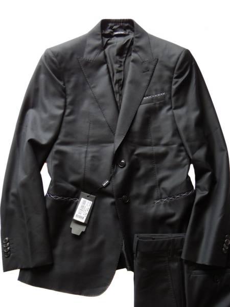 【黒ラベル】▼【カシミア】ハンドメイド▼3シーズン黒スーツL