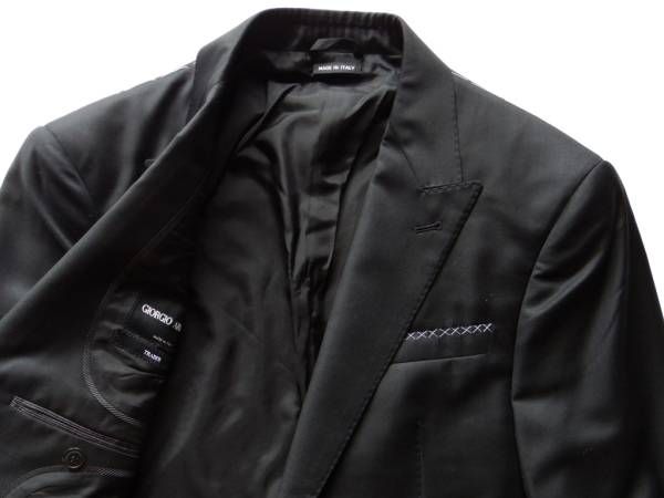 【黒ラベル】▼【カシミア】ハンドメイド▼3シーズン黒スーツL