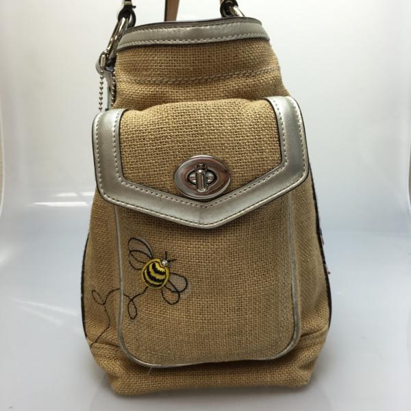 1円 美品 COACH コーチ カゴバッグ 麻 トートバッグ 夏 | BREVANNES.BE