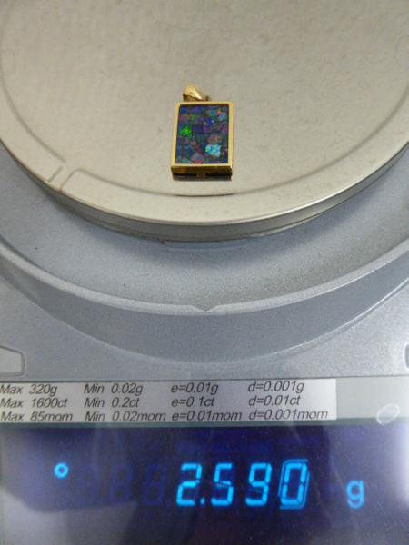 ☆ブラックオパール K18 ネックレス ペンダント トップ 2.5g