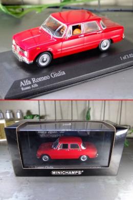 ★PP047★MINICHAMPS＊アルファロメオ ジュリア＊ALFA ROMEO Gulia 1970 赤＊美品used