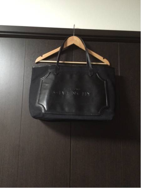 GIVENCHY ジバンシー レザー&キャンバストートバック 美品