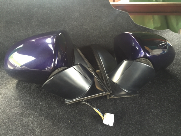 オデッセイRB1ドアミラー左右 紫 7Pピン 動作OK