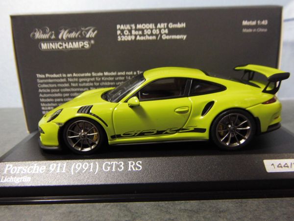 特注1/43 Porsche 911 GT3 RS Light Green ★限定300台