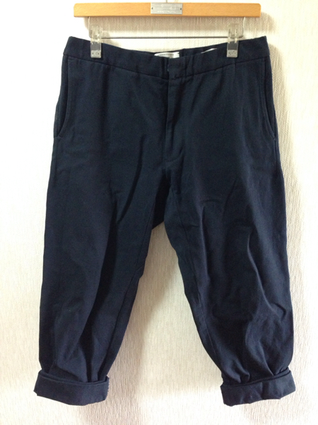 【中古】YAECA ヤエカ 2WAY ワイドテーパード パンツ ネイビー