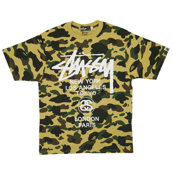 STUSSY ステューシー A BATHING APE 30周年記念Tシャツ