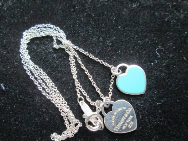 Tiffany ティファニー RTT ミニ ダブルハートタグ ペンダント