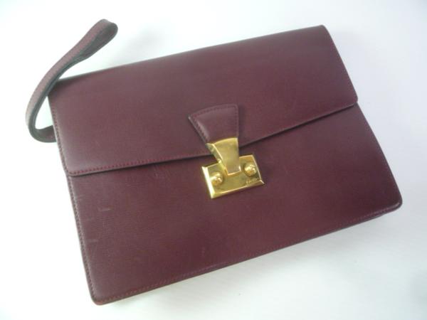 【帝】 美品 カルティエ Cartier クラッチバッグ ボルドー
