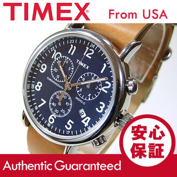 TIMEX/タイメックス TW2P62300 Weekender クロノ レザー 腕時計