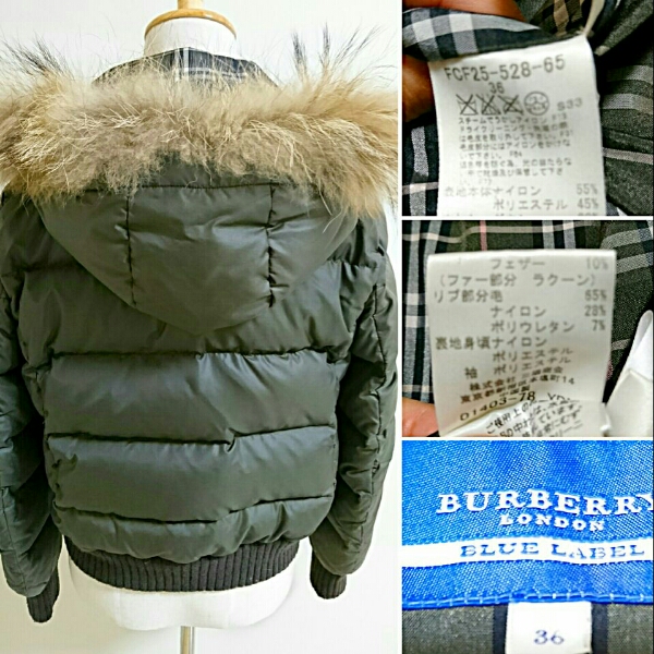 極美品！バーバリーブルーレーベルダウンコート36 ダウンコート 