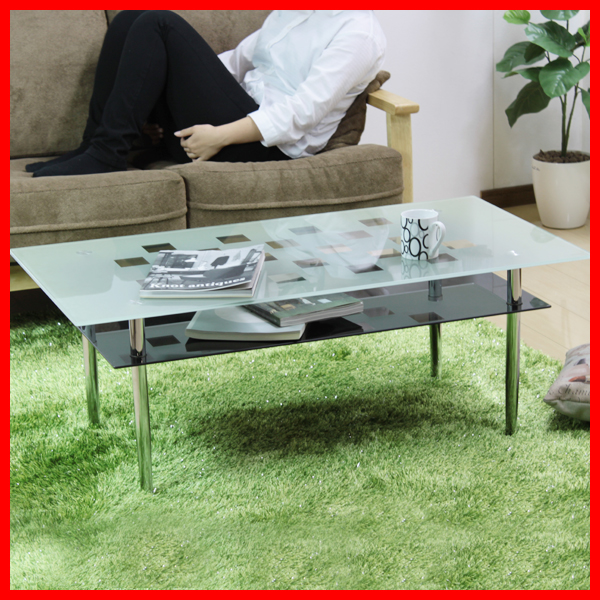 【訳アリ】ガラスセンターリビングテーブル勉強食卓机GT105-40S