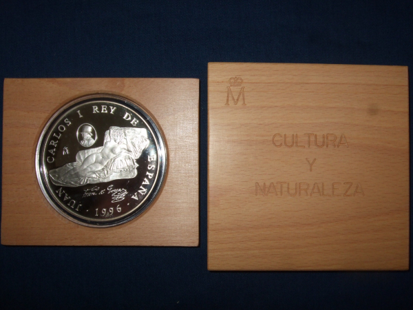 1996年スペイン 文化と自然 裸のマヤ 銀貨168g 美品 1996年