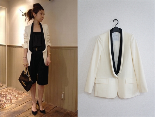 アパルトモン lisiere 14AW バイカラーショールカラージャケット