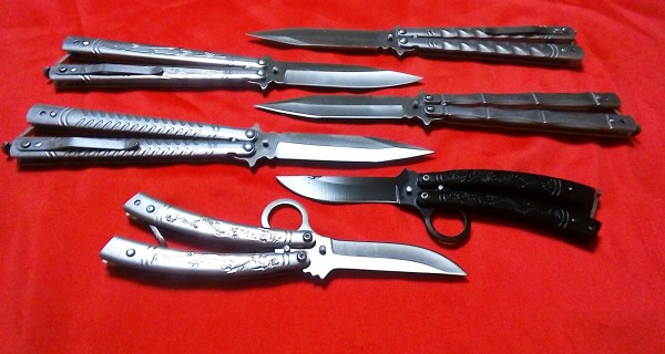 バタフライナイフ 　6 本　ジャンク品　B級　 ｃ