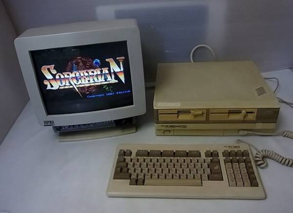 修理済 NEC PC-8801mkII MR本体+キーボード 動作品/3F800/2