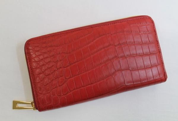 クロコダイル 長財布 メンズ レディース ラウンド ヘンローン製
