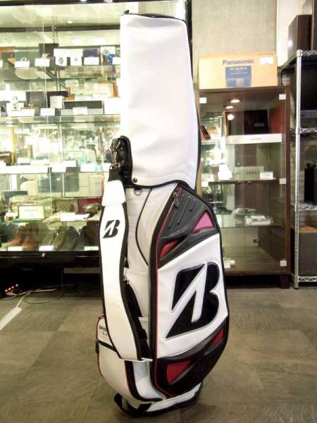 美品★ブリヂストン ツアーモデル キャディバッグ 白 CBG501