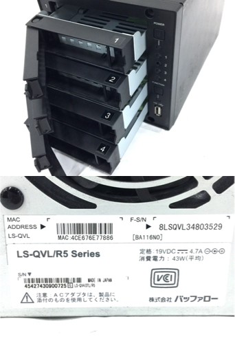 BUFFALO バッファロー LS-QVL/R5 リンクステーション HDDなし