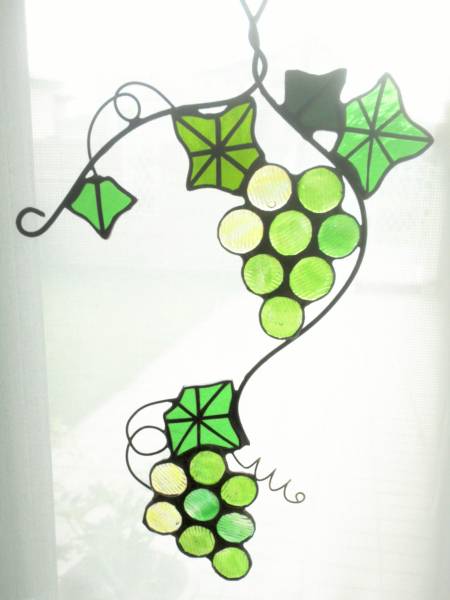 葡萄マスカット【ハンドメイド】インテリア雑貨ステンドグラス