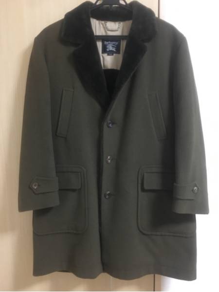 美品☆バーバリー☆ウールコート☆ラム☆裏ボア☆Ｌ