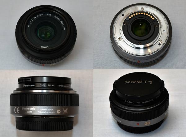 極上美品 LUMIX H-H020 20mmF1.7ASPH 純正レンズフィルター付 家電、AV