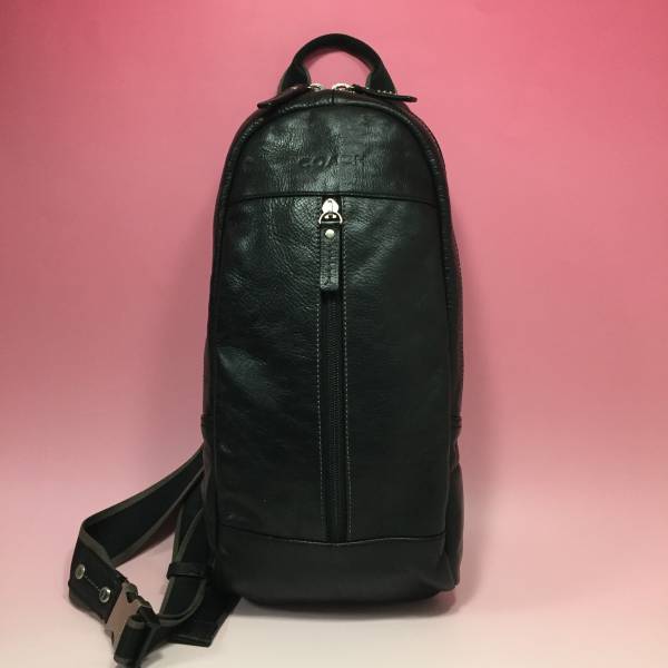 COACH◇コーチ メンズ レザー ボディバッグ◇黒