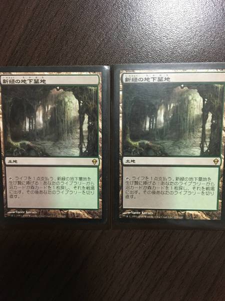 MTG】 新緑の地下墓地 (日)2枚セット 新緑の地下墓地⁄Verdant