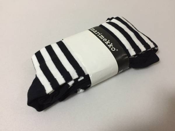 新品 marimekkoマリメッコ タサライタ ボーダー タイツ M