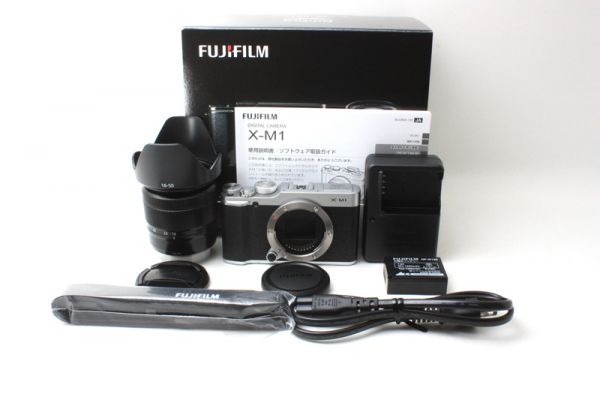 極美品 フジフイルム FUJIFILM X-M1 レンズキット シルバー #268