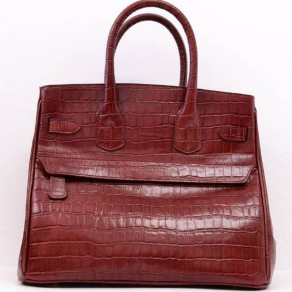 ★未使用★ペトラルカ バーキン型 クロコ柄 トートバッグ 日本製