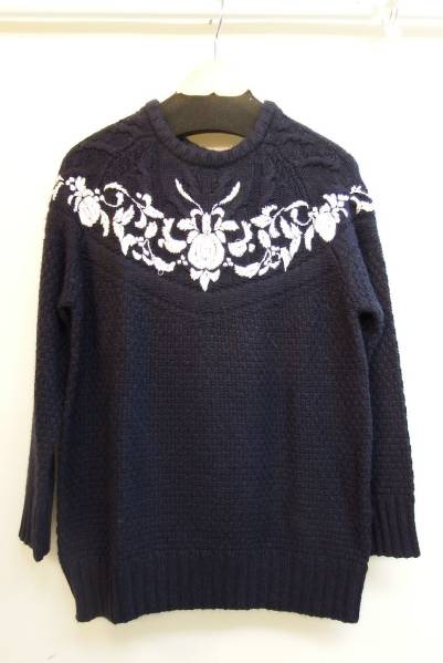 【Sale】経堂)グレースコンチネンタル 刺繍 ケーブル ニット