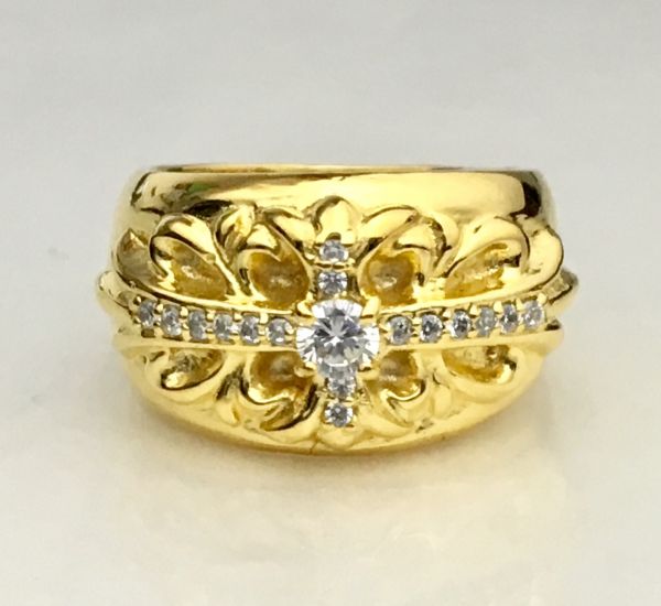 クロムハーツ/フローラルリング/12号/22K/パヴェセッティング！