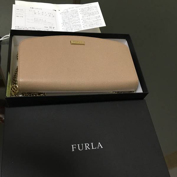【美品】 フルラ ショルダー 財布 バッグ チェーン 【送料無料】