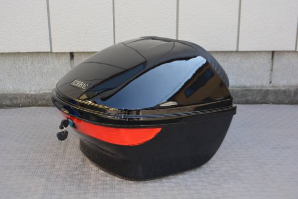 バイク 美品バイクリアボックス アルミトップケース (65L Black 黒