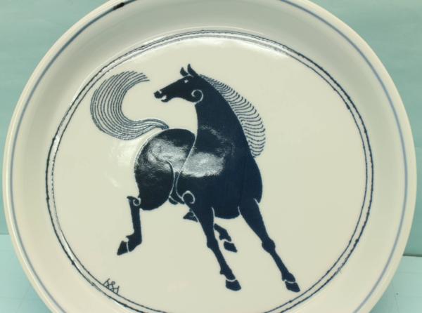 無ほう庵 綿貫 宏介 絵皿 プレート 食器 皿 未使用 干支 うま(プレート