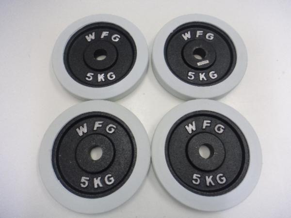 C17/筋トレ器具■WFGワイルドフィット? ダンベルプレート5kg4枚